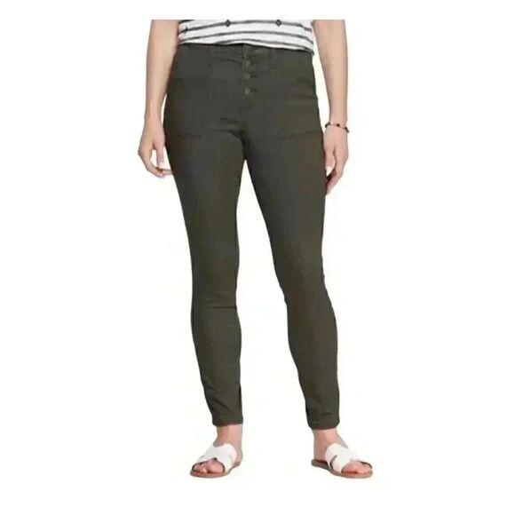 Universal Thread Women's Charcoal Gray Cotton/Poly/Spandex High Rise Skinny Jean - Picture 1 of 13